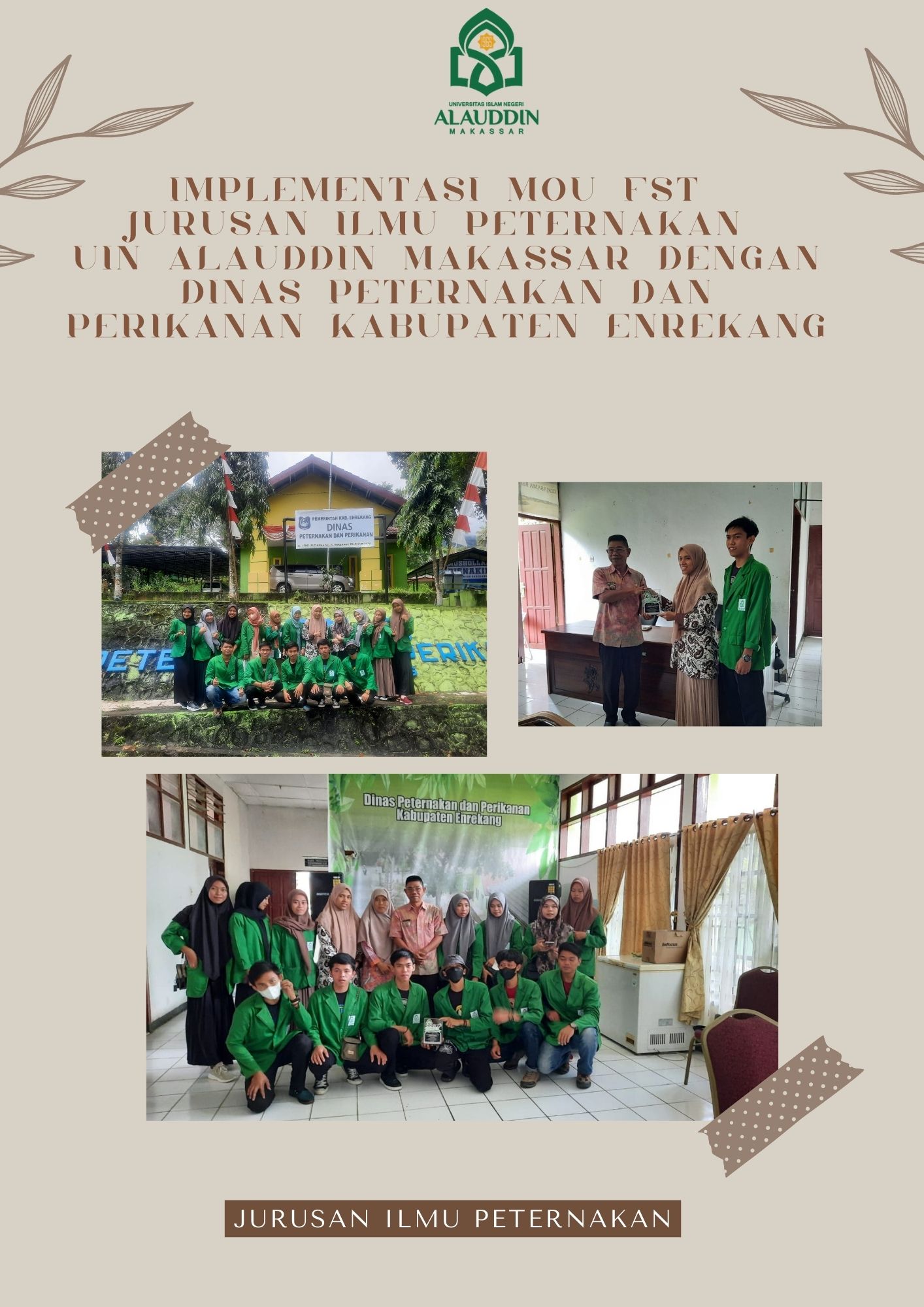 Implementasi MoU FST Jurusan Ilmu Peternakan UIN Alauddin Makassar dengan Dinas Peternakan dan Perikanan Kabupaten Enrekang